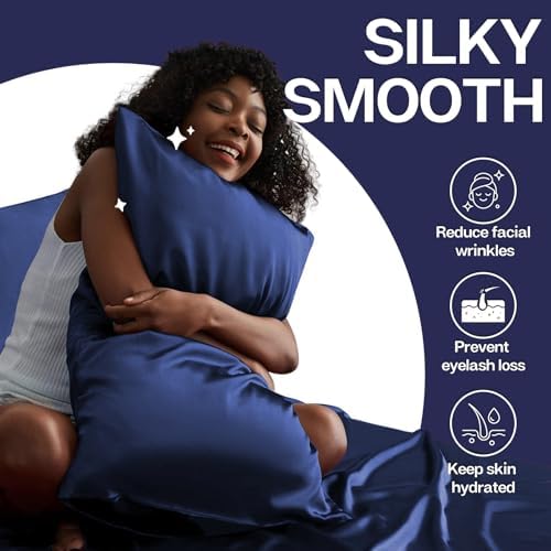 MR&HM Satin Pillowcase 2 Pack, King Size 20"x40" - Image 3