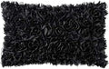 MIULEE Decorative Rose Flower Pillow Cover Pack of 1 Black 12x20 Inch by MIULEE