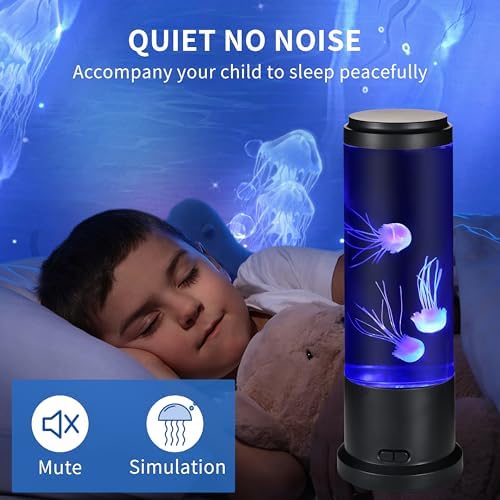 EDIER Jellyfish Lamp, 11 Inch Jellyfish Aquarium with Color Changing Light, Noiseless Pump, USB Powered Mood Light for Home Decor Kids Men Women - Image 6