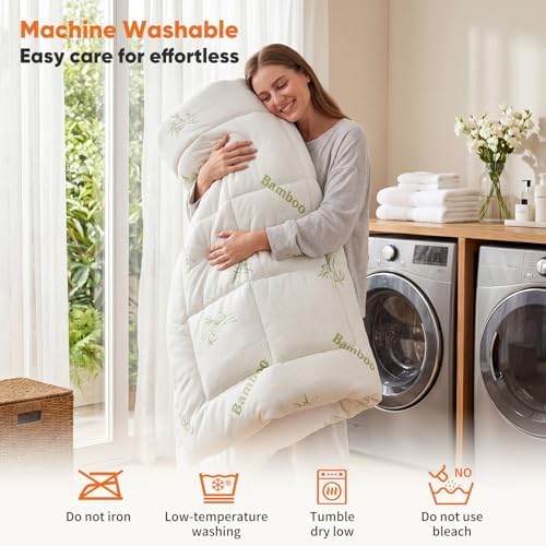 OLIXIS Full Bamboo Viscose Mattress Topper, Cooling Breathable Bed Pad - Image 5