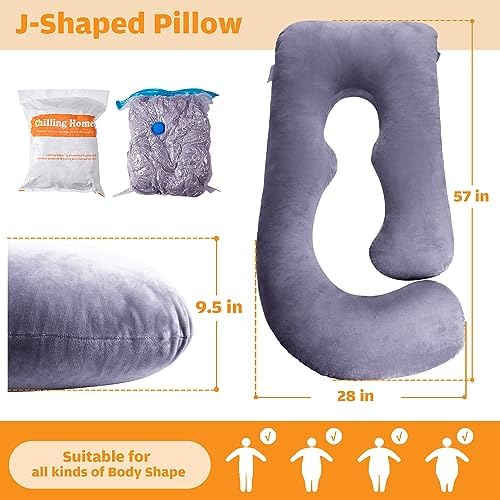 Chilling Home Pregnancy Pillow, U Shaped Full Body Maternity Pillow 58 inch - Image 6