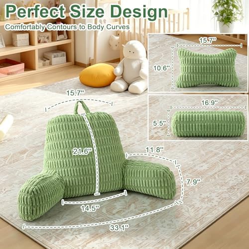 Reading Pillow for Bed, Back Support Pillow for Bed Sitting Up - Image 6