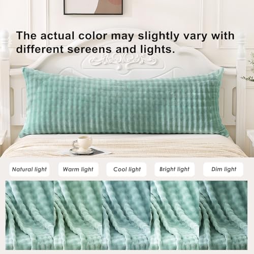 SOCHOW Decorative Body Pillow Cover 20x54 Inches, 1 Pack, Sage Green - Image 7