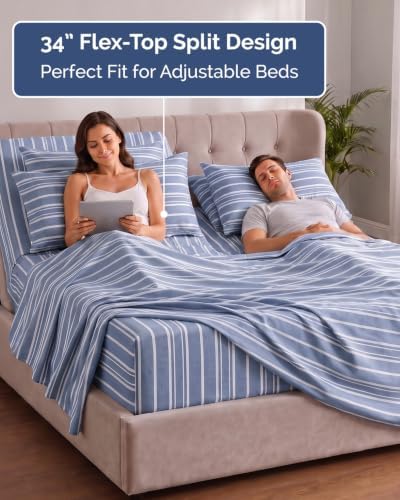 Extra Deep Flex Top Split Head King Sheet Set - Image 3