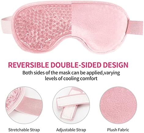 2PCS Gel Eye Mask Reusable Cold Therapy Gel Bead Eye Mask - Image 3