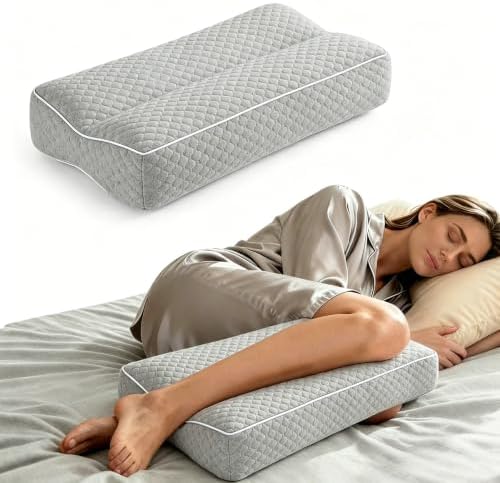 Knee Pillow for Side Sleepers Memory Foam Pain Relief for Hip Back Sciatica by Goprety