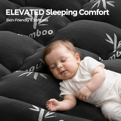 SakuraHome King Size Mattress Topper, Extra Thick Pillow Top Mattress Pad - Image 3