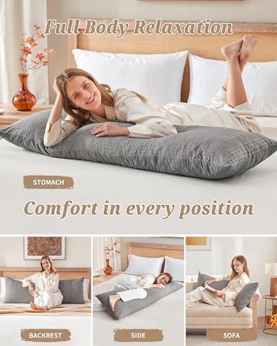 YZ HOME Waffle Weave Body Pillow - Image 5