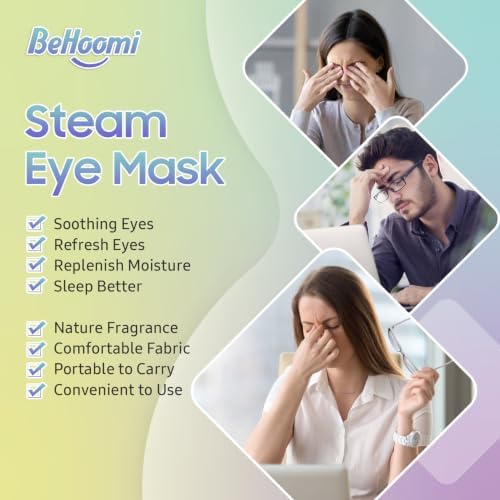 BeHoomi 20 Packs Steam Eye Mask, Heated Eye Mask Warm Compress - Image 5