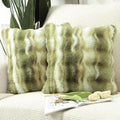 MADIZZ Pack of 2 Thick Plush Faux Wool Throw Pillow Covers Soft Boho Throw by Madizz