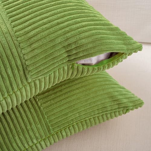 Fancy Homi Set of 2 Lime Green Lumbar Decorative Throw Pillow Covers 14x22 Inch - Image 4