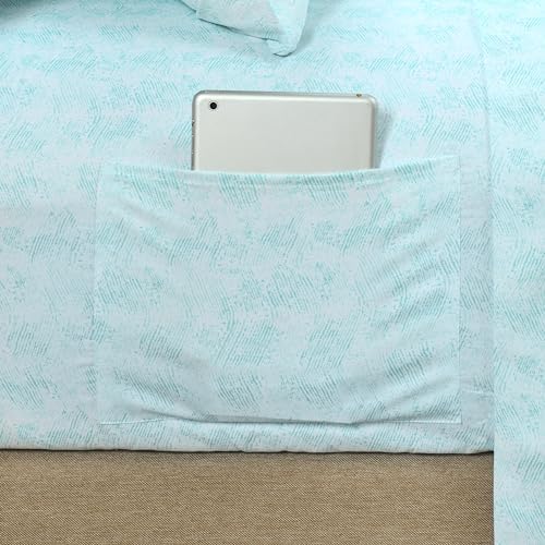 Elegant Comfort 6-Piece Sheet Set Deep Pocket, Wave Aqua - Image 3