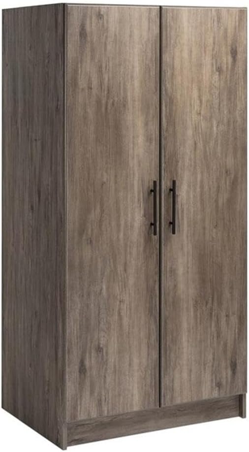 Pemberly Row 32 inch Drifted Gray Engineered Wood Wardrobe Cabinet