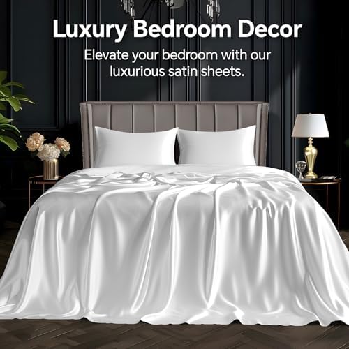 BEDELITE Satin Sheets Twin XL Size Bed Set, 3 Pieces - Image 2