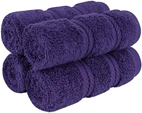 American Soft Linen 100% Cotton Luxury Turkish Towels, 4 PC Washcloth Set by AmericanSoftLinen