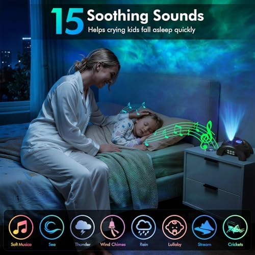 Rossetta Dual Lens Galaxy Star Projector, Aurora Night Light for Bedroom - Image 3