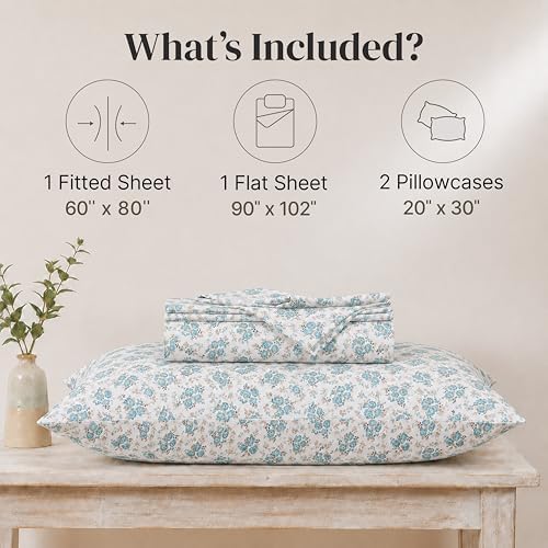 Modern Threads Printed 4-Piece Extra Soft Bedding Sheets & Pillowcase Set - Image 3