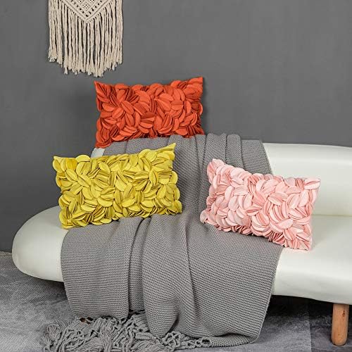 KINGROSE Handmade 3D Flower Soft Home Decorative Throw Pillow Case Rectangle - Image 5