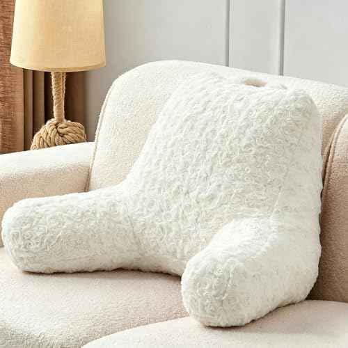 Reading Pillow, Rose Velvet Back Pillow by Unknown