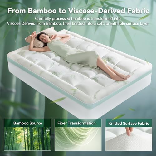 Queen Memory Foam Mattress Topper 4 Inch - Image 3