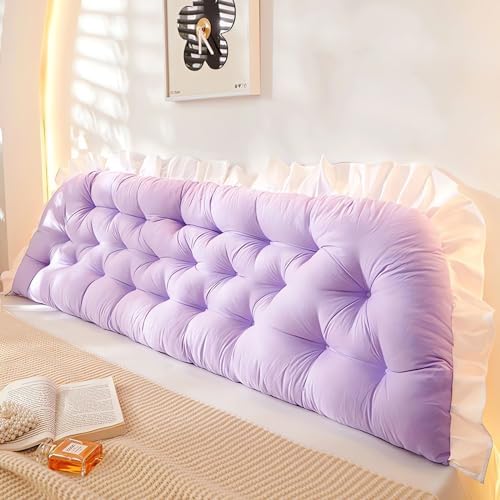College Dorm Bed Bolster Pillow Long Reading Rectangular Headboard Pillow by LQdpdd