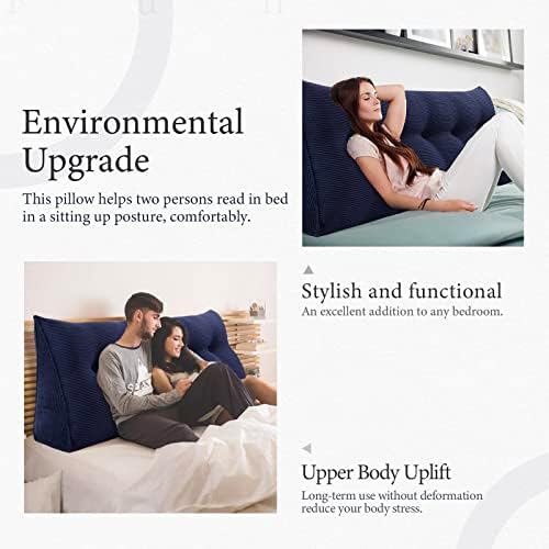 Fully Stuffed Thicken Headboard Pillow Queen Padded Headboard Soft and Firm - Image 5