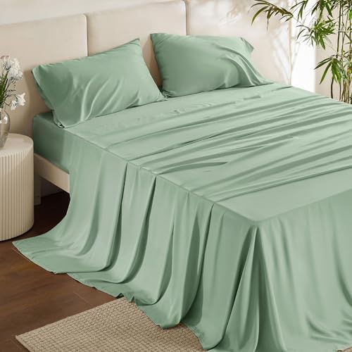 Bedsure PureWoven Rayon Derived from Bamboo, California King Sheet Sets by BEDSURE