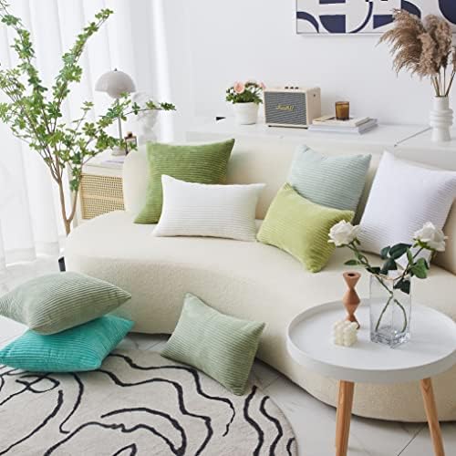Home Brilliant Set of 2 Green Summer Pillow Covers Euro Pillow Shams 26x26 - Image 3