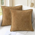 CaliTime Decorative Couch Throw Pillow Covers 18 X 18 Inches Apricot Brown by CaliTime