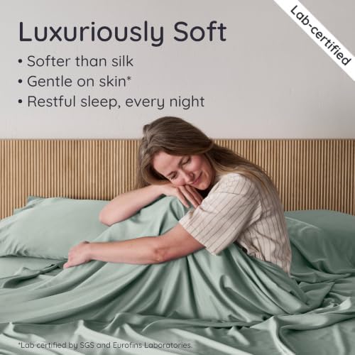 Bambaw 100% Viscose Derived from Bamboo Sheets Twin Size Set – 4-Piece Twin - Image 5