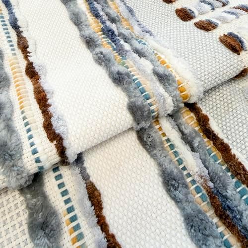 NUYECY Boho Throw Pillow Covers 18x18 Aesthetic Neutral Boucle Couch Pillow - Image 3