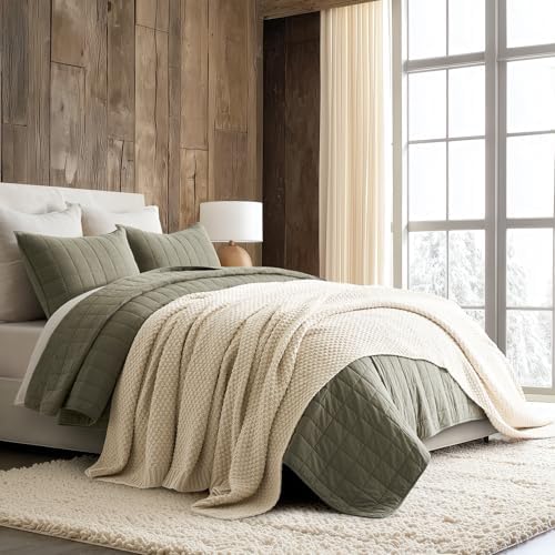 EVERGRACEHOME Chunky Chenille Knit Throw Blanket, 90 x 90 - Image 5