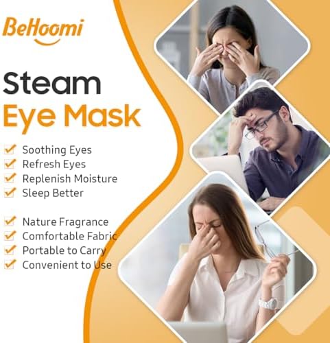 BeHoomi 20 Packs Steam Eye Mask, Heated Eye Mask Warm Compress - Image 3
