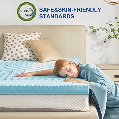 SINWEEK 5-Zone Memory Foam Mattress Topper, 2 Inch Twin - Image 4