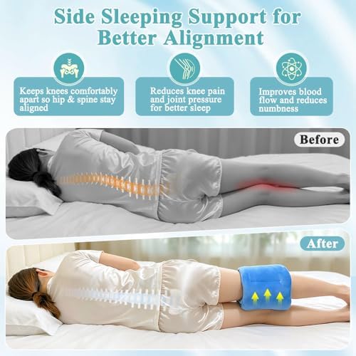 Knee Pillow for Side Sleepers, Leg Support Pillow Cushion for Side Sleeping - Image 2