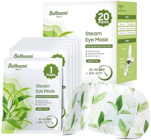 BeHoomi 20 Packs Steam Eye Mask, Heated Eye Mask Warm Compress by BeHoomi