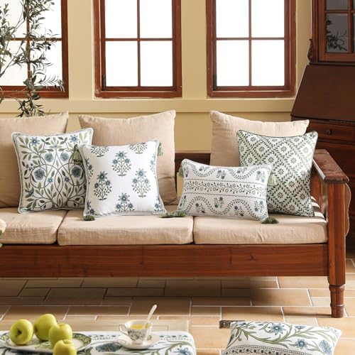ISAENNE Designer Linen Throw Pillow Cover - Image 3