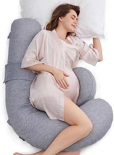 Momcozy Original F Shaped Pregnancy Pillow by Momcozy