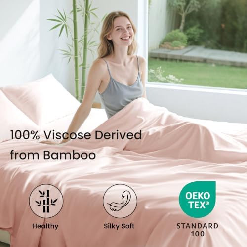 Love's cabin 3 Piece Twin Sheet Set, 100% Rayon Derived from Bamboo, Cooling & - Image 2