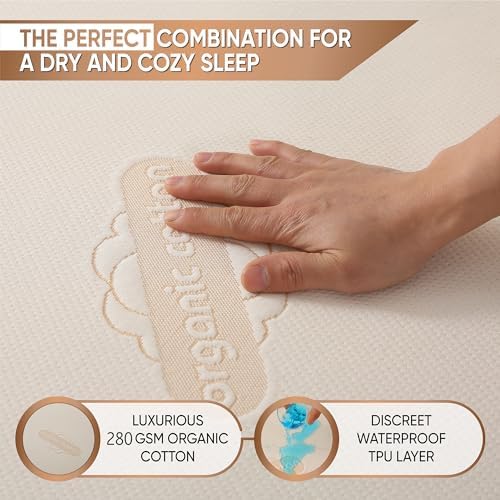 Waterproof Organic Mattress Protector Full Size – Premium Soft Organic Cotton - Image 4