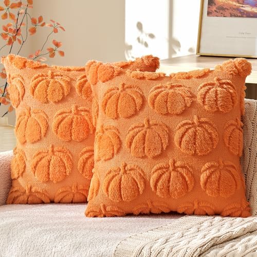 MIULEE Fall Pillow Covers Pumpkin Fall Decor 16x16 Orange by MIULEE