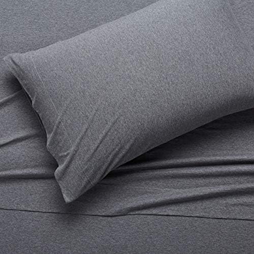 Amazon Basics Breathable, Stretchy 3 Piece Bed Sheet Set, 100% Cotton Jersey - Image 3