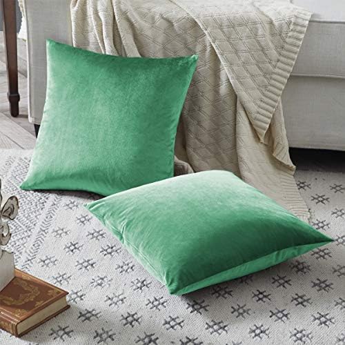 GIGIZAZA Decorative Throw Pillow Covers 20 x 20, Mint Turquoise Sofa Pillow - Image 5