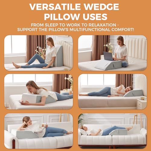 BIEEZZK Leg Elevation Pillow Blood Circulation, 23.6×16.8×8in - Image 7