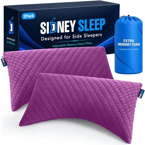 Sidney Sleep Set of 2 Queen Size Adjustable Bed Pillows by SidneySleep