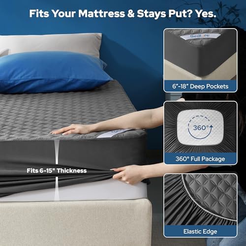 BEDLORE 2 Pack Waterproof Mattress Protector, Full Size Mattress Pad - Image 4