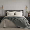 EVERGRACEHOME Chunky Chenille Knit Throw Blanket, Charcoal Gray by EVERGRACE