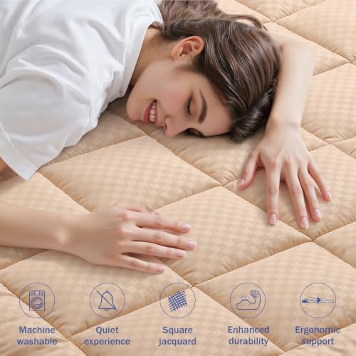 OLANLY Twin XL Quilted Fitted Mattress Pad, Down Alternative Fill - Image 2