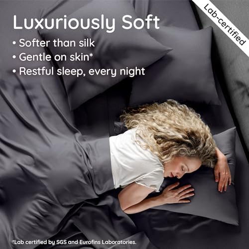 Bambaw 100% Viscose Derived from Bamboo Queen Size Fitted Sheet, Deep Pocket - Image 5