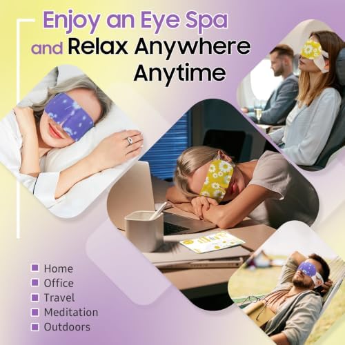 BeHoomi Steam Eye Mask, 10 Packs Heated Eye Mask, Self Heating Disposable Warm - Image 6
